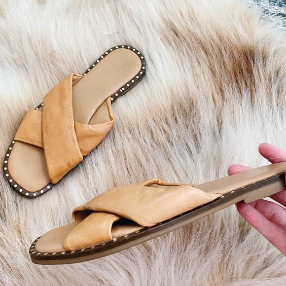 Mila Paoli Made In Italy Women’s Leather Band Tubular Sandals - Picture 2 of 4